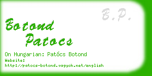 botond patocs business card