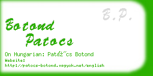 botond patocs business card